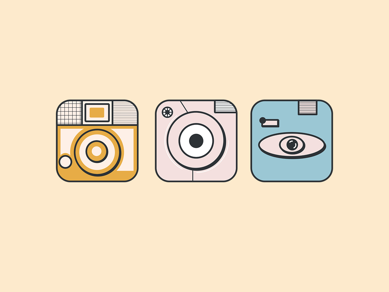 Daily UI 005 App Icon Analog Camera Exploration by Kartika Paramita on