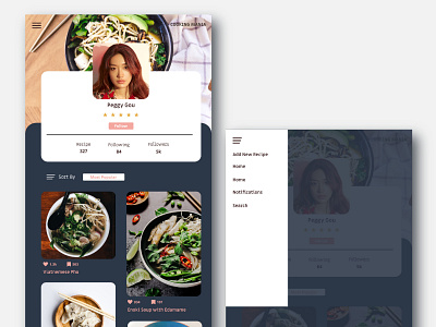 Daily UI 006 User Profile Exploration apps cooking application cooking apps dailyui dailyuichallenge food profile recipe ui ui ux design uidesign user user profile ux