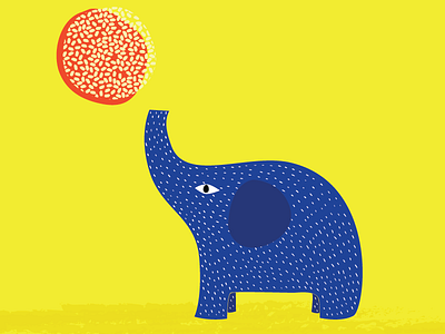 Playful Illustration elephant fun graphics icons illustration rice sketch sun ui ux vector yellow