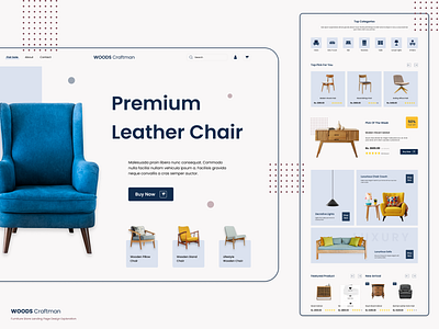 Woods Craftman Landing Page Design Full View