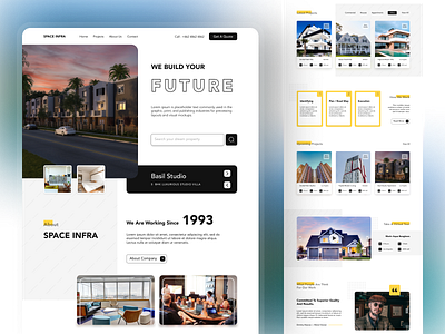 SPACE INFRA LANDING PAGE architect builder builders concept daily challange design figmadesign home buying infrastructure inspiration layout design templatedesign trending ui ux web uidesign ux design web template website builder website design website designing
