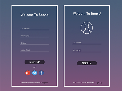 Daily UI Challenge Day #001 daily ui design challenge login screen sign in sign up ui design