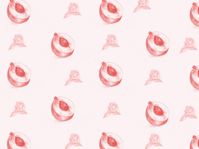 Scent and taste illustration peach pattern design drawing free throw illustration pattern peach rose