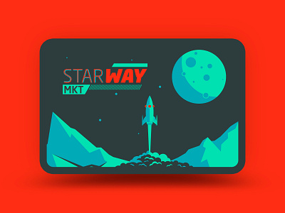 StarWay art brand identity branding card design illustration logo marketing marketing agency space star vector