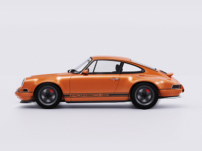 Porsche 911 by Singer 3d car cgi classic design fast porsche render