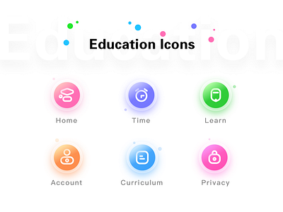 Education icons animal app design icon illustration ui