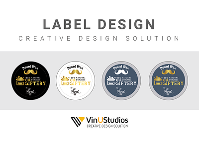 Label design beard wax label design logo design ngozi the giftery