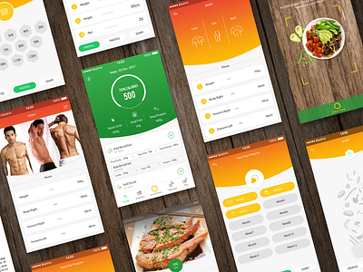 Food Nutrition App UI/UX bodybuilding app diet app exercise app fitness app ui food and beverage food and drink food app food nutrition health app uiux design