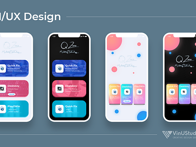 App UI/UX Q Zone Design app mockup app ui app ux game ui iphone mockup iphone x app play to win play2win protyotyping qdealskey qquickfix