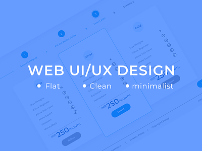 Web UI/UX Design authorize app clean dashboard feed flat login logout minimalist plan popup price table profile responsive steps ux design web design web ui website