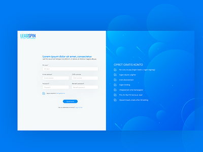 LoadSpin Sign Up UX minimilst registration sign up web app web ux webdesign website design