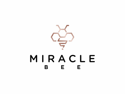 Miracle Bee animal logo bee logo geometric logo icon icon logo logo design modern logo