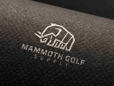 Mammoth Golf Supply animal logo cute logo geometric logo icon icon logo logo logo design mammoth