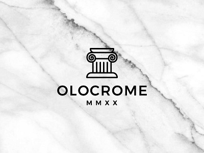 Olocrome column design geometric logo icon icon logo illustration logo logo design rome
