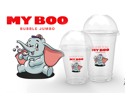 Logo Illustration - My Boo Bubble Jumbo artwork branding design digital art drawing graphicdesign illustration kids logo vector