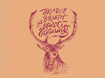Wild Series - Take A Deep Breath design digital art illustration tshirt typography