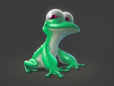 Froggy character cute frog fun green