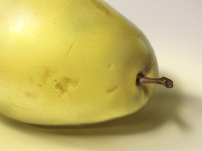 Photorealistic pear=)) not pineapple=))