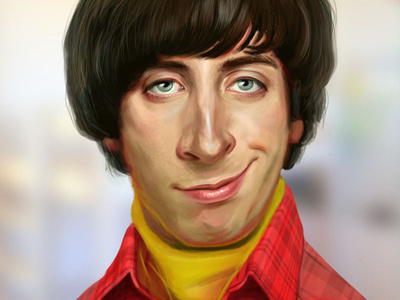 Simon Helberg portrait illustration