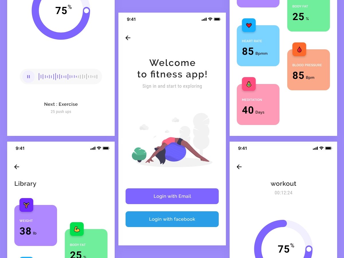 Fitness App by Aditya Khatri on Dribbble