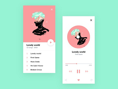 Daily UI #009 app daily challange design music player ui ux