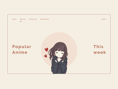 Anime anime design flat ui ux web webpage