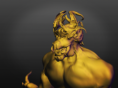Shadow warrior. 3d art begging character concept game drawing evil golden modeling shadow warrior world