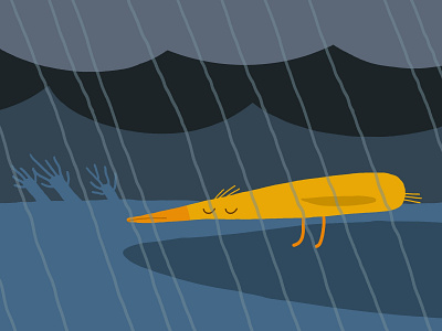 Autumn. autumn bird character design illustration mood piece rain vector vector illustration