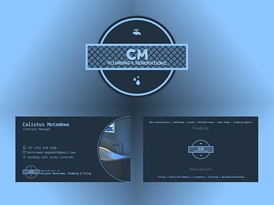 CM Plumbing Logo  & Business cards