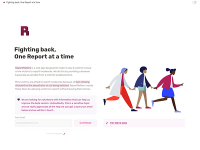 ReportMatters landing page