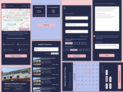 Report Matters high fidelity screens high fidelity mobile app design mobile ux ui ui design