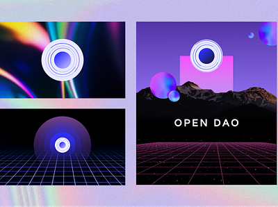 Open Dao blockchain crypto cryptocurrency defi design digital currency ethereum logo money poster poster art poster artwork retro design retrowave socialmedia synth synthwave uidesign