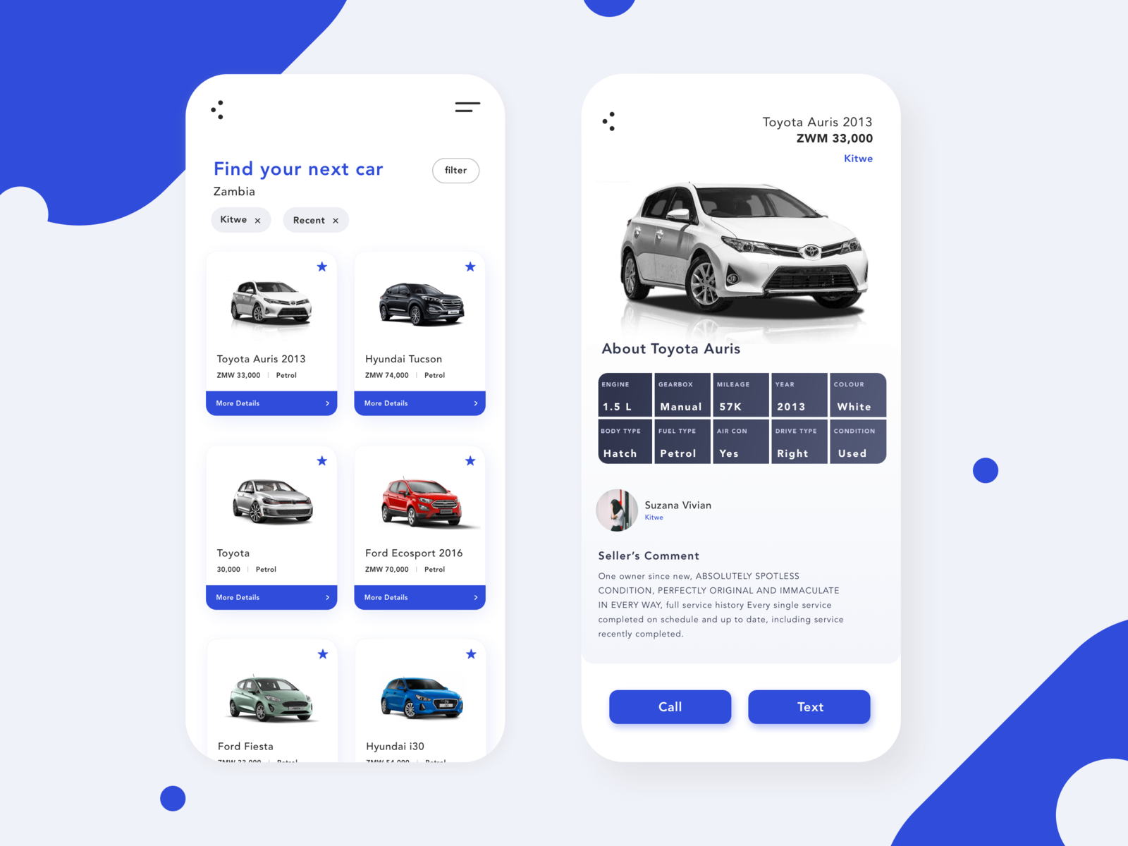 Car Trading App by Alisha on Dribbble