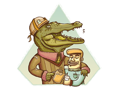 Croc Beer Friends character characterdesign design illustration vector