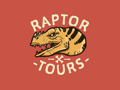 Raptor Tours Logo branding design illustration logo vector