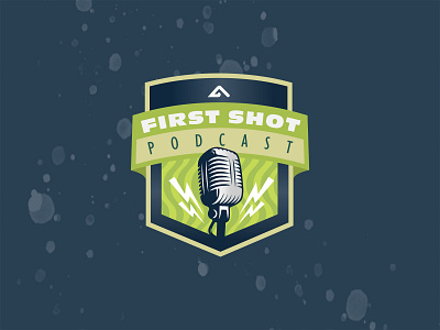 First Shot Podcast badge branding icon logo