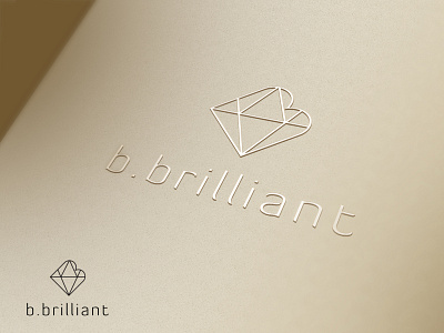 B Brilliant clean design diamond elegant futuristic geomatrical home service interior luxury logo simple sophisticated logo technology
