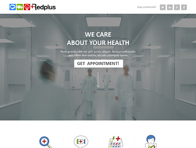 RedPlus health logo search engine website concept website design wixiweb wordpress design