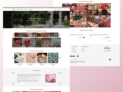 Aviarte - Desktop brasil debut e commerce party party decoration webdesign wedding