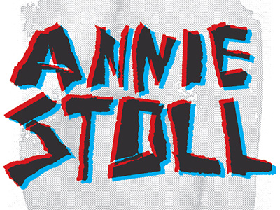 Type for myself anaglyph blue red typography