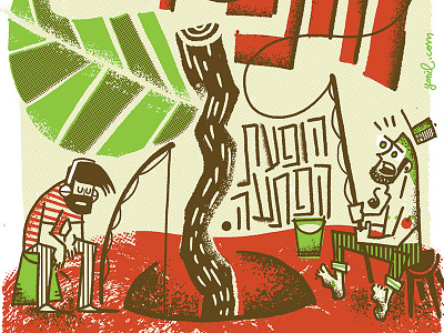 The Apples surprise gig @TEDER poster apples design gig poster green illustration music poster red teder the apples