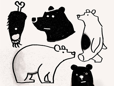 Bear animals bear character doodle test