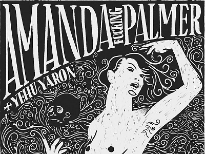 Amanda Palmer gig poster amanda palmer gig illustration music poster screenprint type yonil