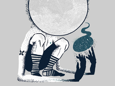 Moonchild child design illustration moon shirt shop silver space store t shirt tee tshirt