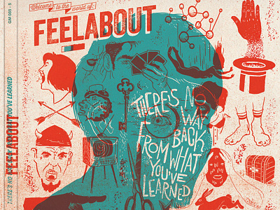 FeelAbout - There's no way back from what you've learned cover album blue cover feelabout illustration music pop punk red rock yonil