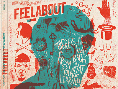 FeelAbout - There's no way back from what you've learned cover album blue cover feelabout illustration music pop punk red rock yonil