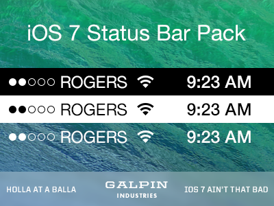 Download: iOS 7 Status Bar Pack