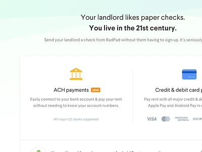 Pay rent with RadPad
