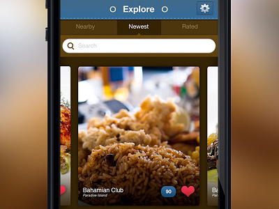 Search Restaurants Bahamas app bahamas brown clean design food interface ios iphone iphone5 restaurants search ui user user interface