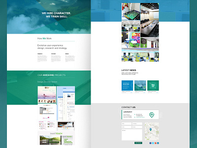 Landmark IT - 1 Page layout 1page blue chamalla colours company flat green hyderabad india landmarkit